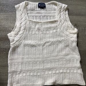 Girls white crotchet style top